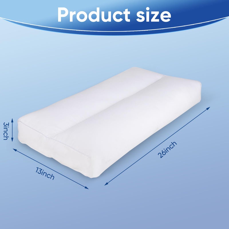 MINUPWELL Knee Pillow for Side Sleepers - Between Leg & Under Knee Pillow for Back Sleepers - Leg Pillow with 850G 7D Alternative for Relieving Leg  Back  and Knee Pain - 100% Cotton Fabric - White - Image 5